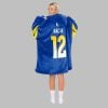 2025 LA Rams House Nacua 12 Blanket Hoodie 4
