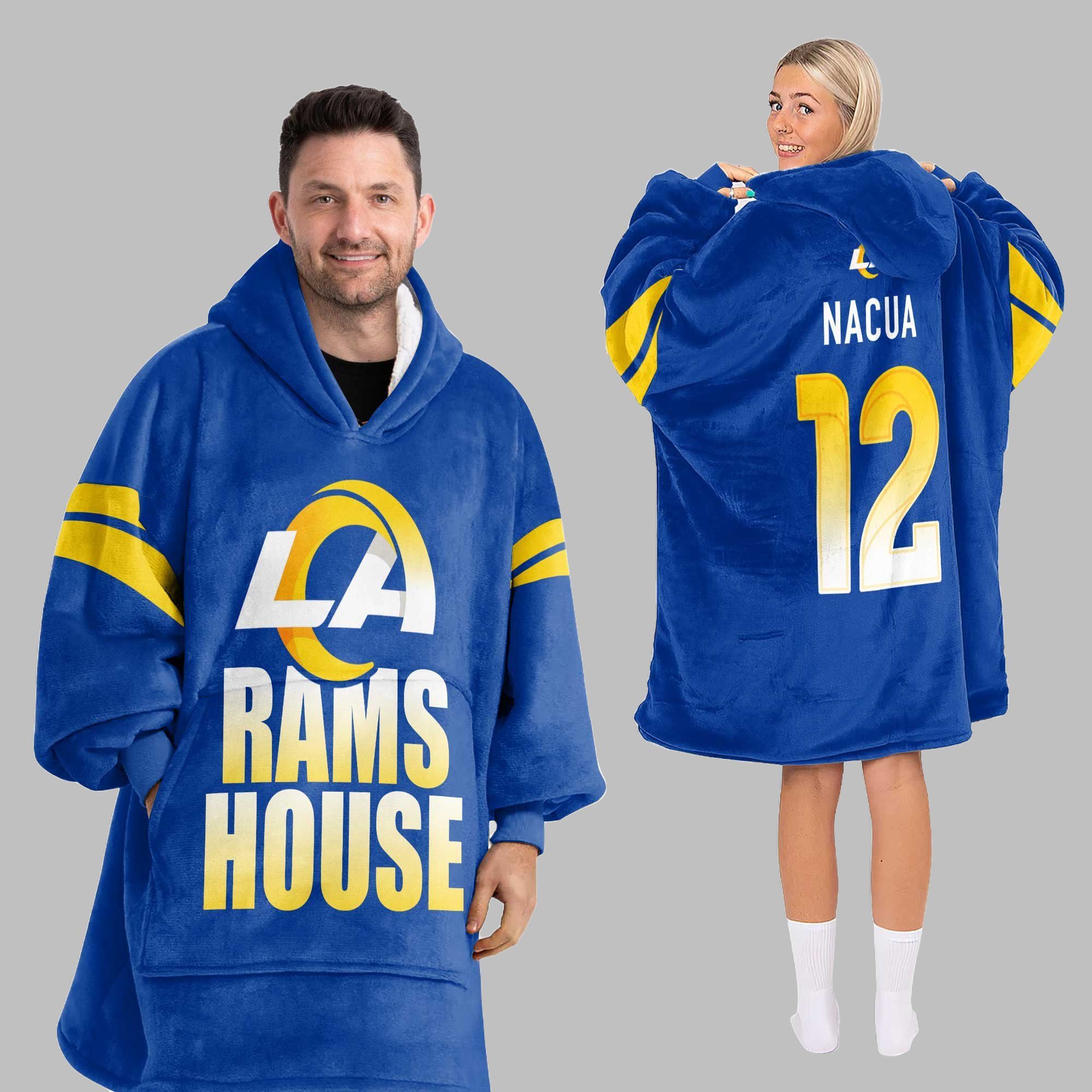 2025 LA Rams House Nacua 12 Blanket Hoodie 5 2025 LA Rams House Nacua 12 Blanket Hoodie 5