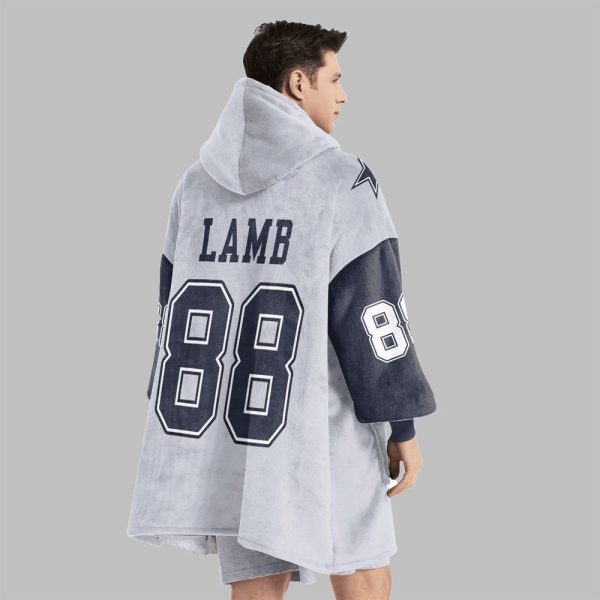 2025 Lamb 88 Captain Dalllas Football Blanket Hoodie 3