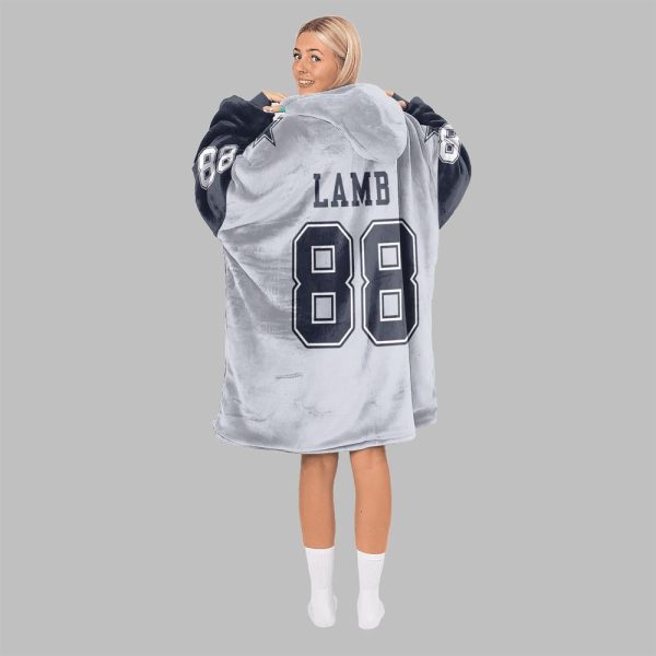 2025 Lamb 88 Captain Dalllas Football Blanket Hoodie 4