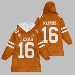 2025 Manning 16 Texas Football Blanket Hoodie