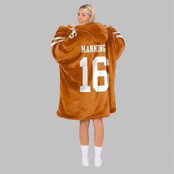 2025 Manning 16 Texas Football Blanket Hoodie 4