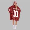 2025 Mateer 10 Oklahoma Football Blanket Hoodie 3