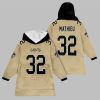 2025 Mathieu 32 New Orleans Football Blanket Hoodie 1
