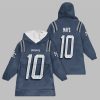2025 Maye 10 New England Football Blanket Hoodie 1