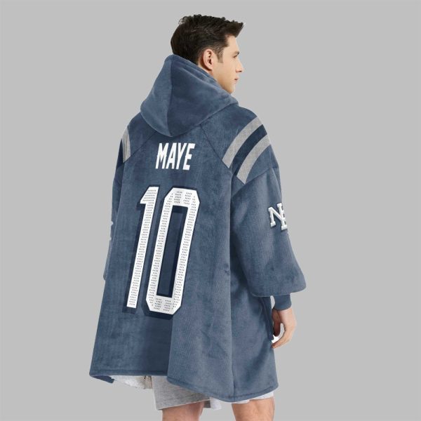 2025 Maye 10 New England Football Blanket Hoodie 4