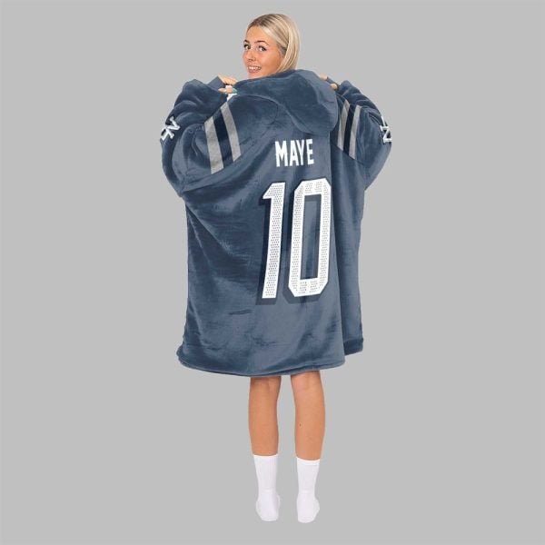 2025 Maye 10 New England Football Blanket Hoodie 5