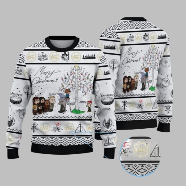 2025 Merry Christmas The Lord Of The Rings Ugly Sweater 1 1