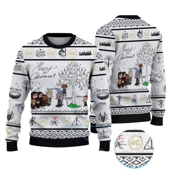 2025 Merry Christmas The Lord Of The Rings Ugly Sweater 1 2
