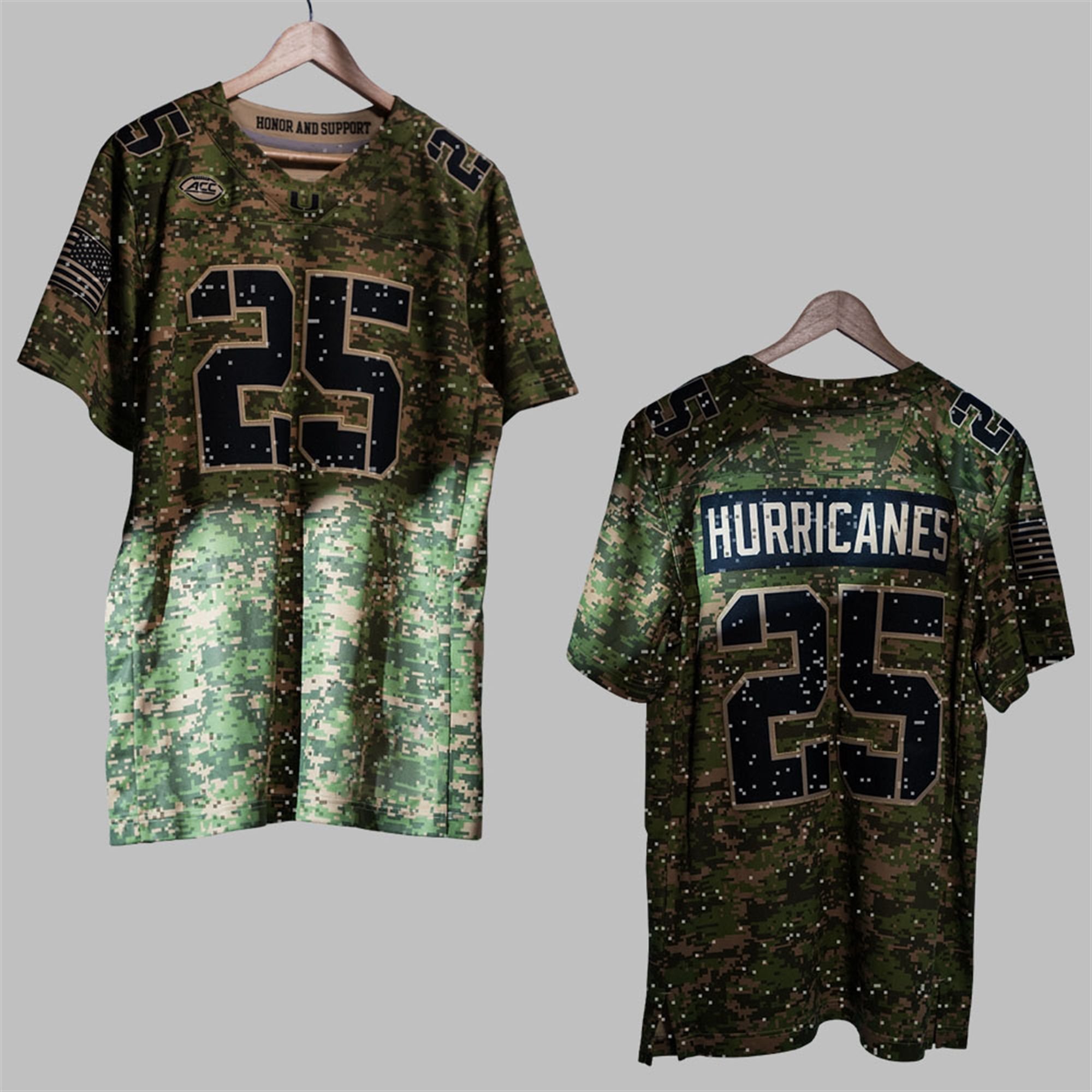2025 Miami Hurricanes Military Camo Jersey 0 2025 Miami Hurricanes Military Camo Jersey 0