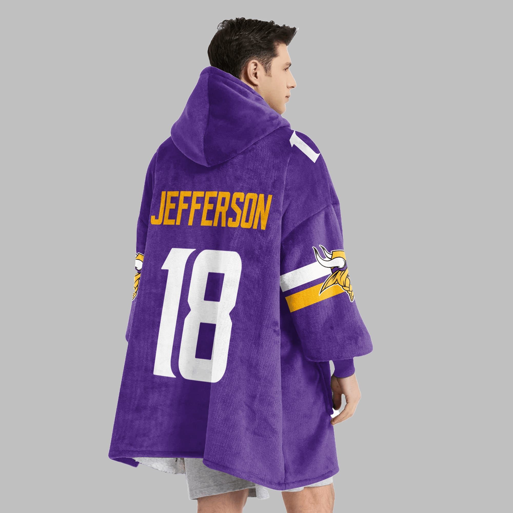 2025 Minnesota On Sundays We Wear Purple Blanket Hoodie 4 2025 Minnesota On Sundays We Wear Purple Blanket Hoodie 3