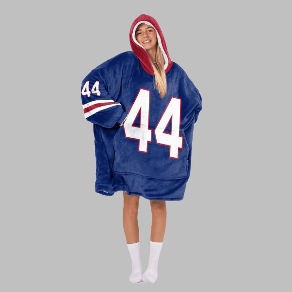 2025 NY Giants Skattebo 44 Blanket Hoodie 2