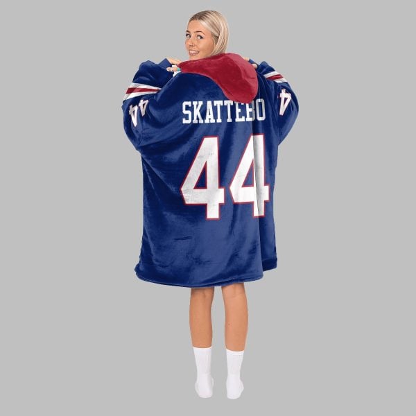 2025 NY Giants Skattebo 44 Blanket Hoodie 4