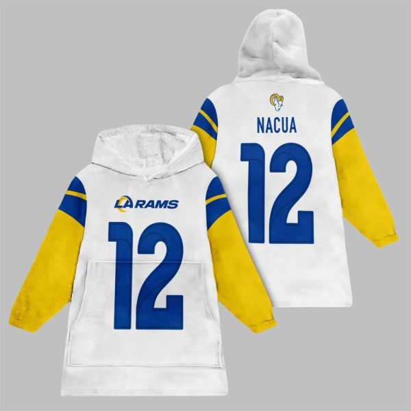 2025 Nacua 12 LA Rams Football Blanket Hoodie 1