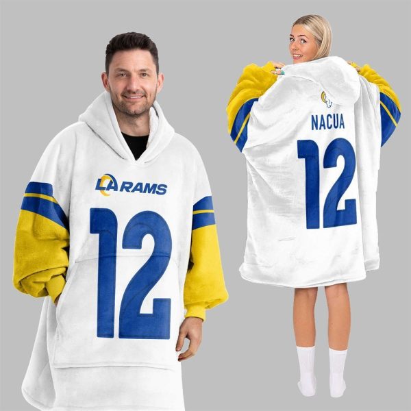2025 Nacua 12 LA Rams Football Blanket Hoodie 4