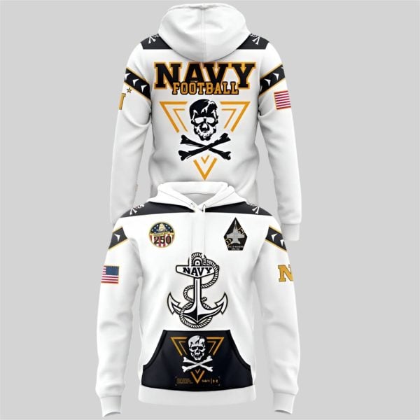 2025 Navy Football Happy 250th Birthday Hoodie 1