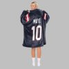 2025 New England Go Pats 10 Maye Blanket Hoodie 4