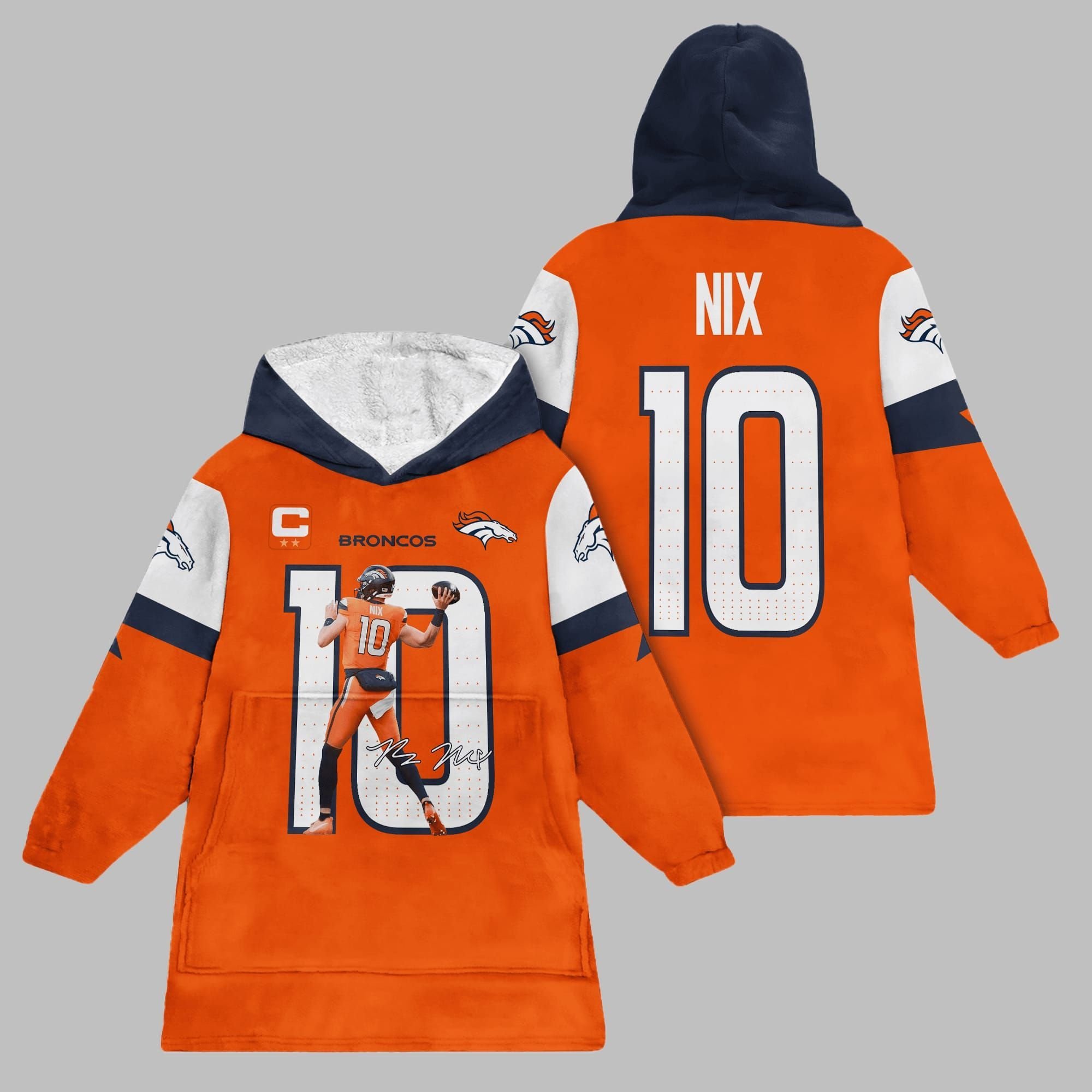 2025 Nix 10 Broncos Blanket Hoodie 1 2025 Nix 10 Broncos Blanket Hoodie 1