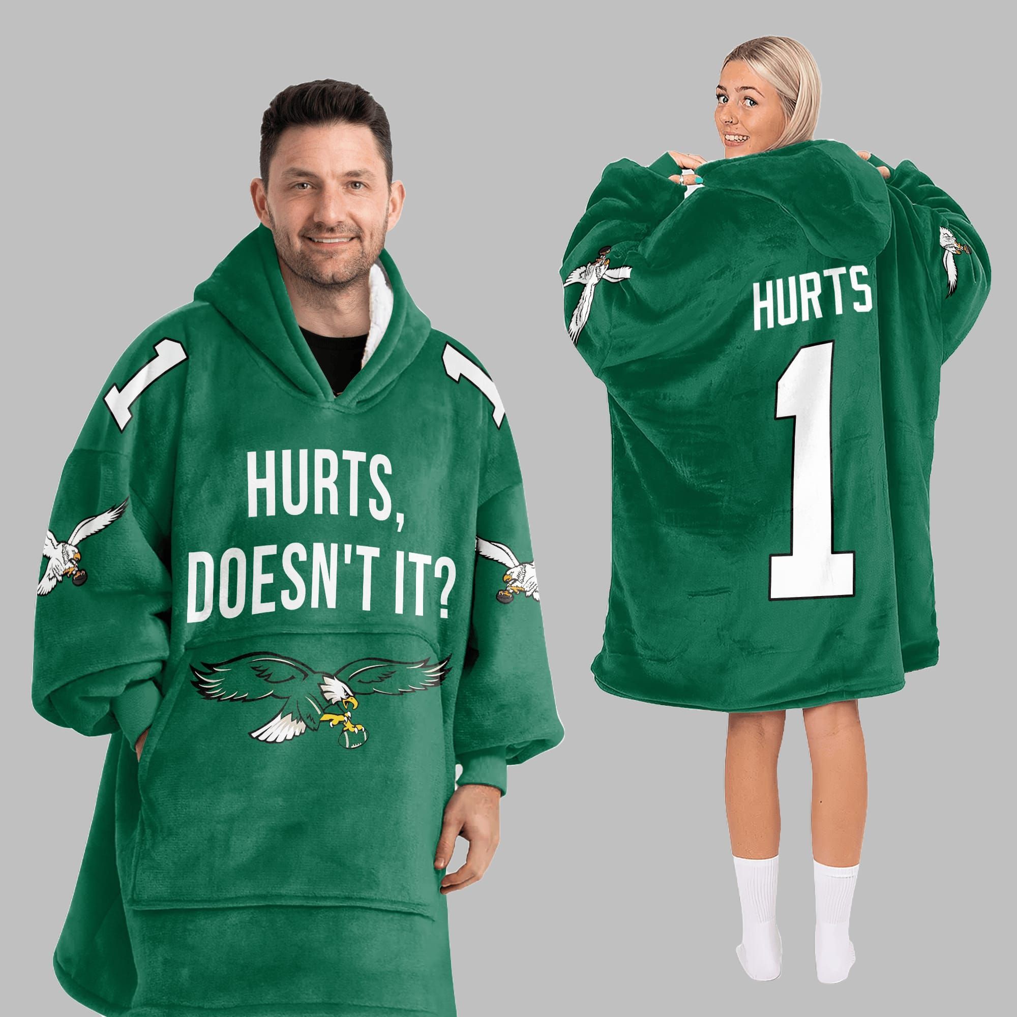 2025 Philadelphia Hurts Doesn't It Blanket Hoodie 2025 Philadelphia Hurts Doesn't It Blanket Hoodie
