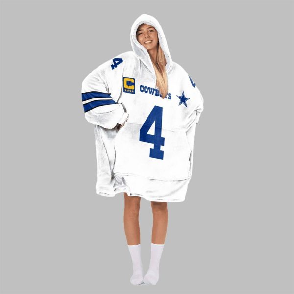 2025 Prescott 4 Captain Dalllas Football Blanket Hoodie 3
