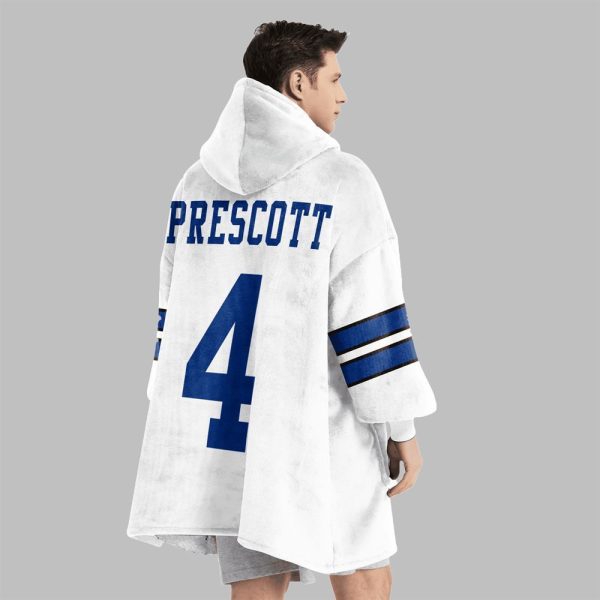 2025 Prescott 4 Captain Dalllas Football Blanket Hoodie 4
