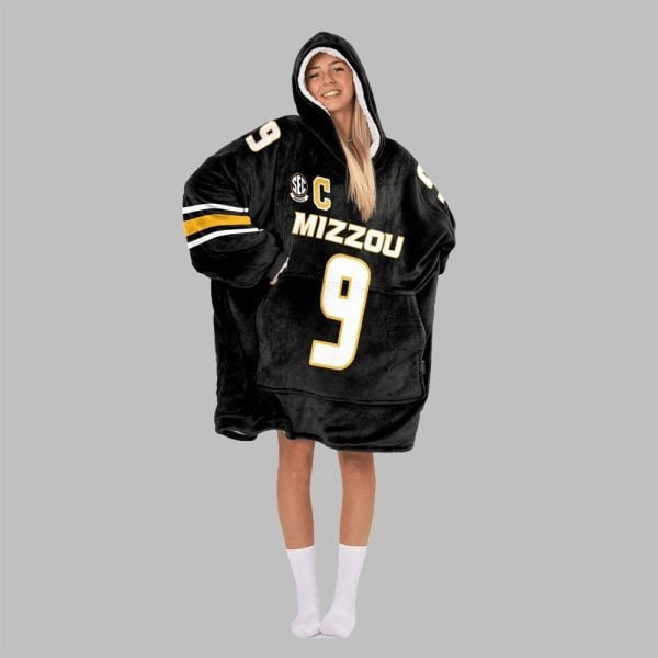 2025 Pribula 9 Missouri Football Blanket Hoodie 4