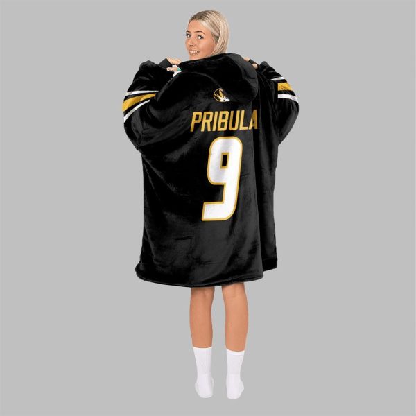 2025 Pribula 9 Missouri Football Blanket Hoodie 5
