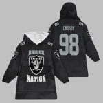 2025 Raiders Nation Crosby 98 Blanket Hoodie