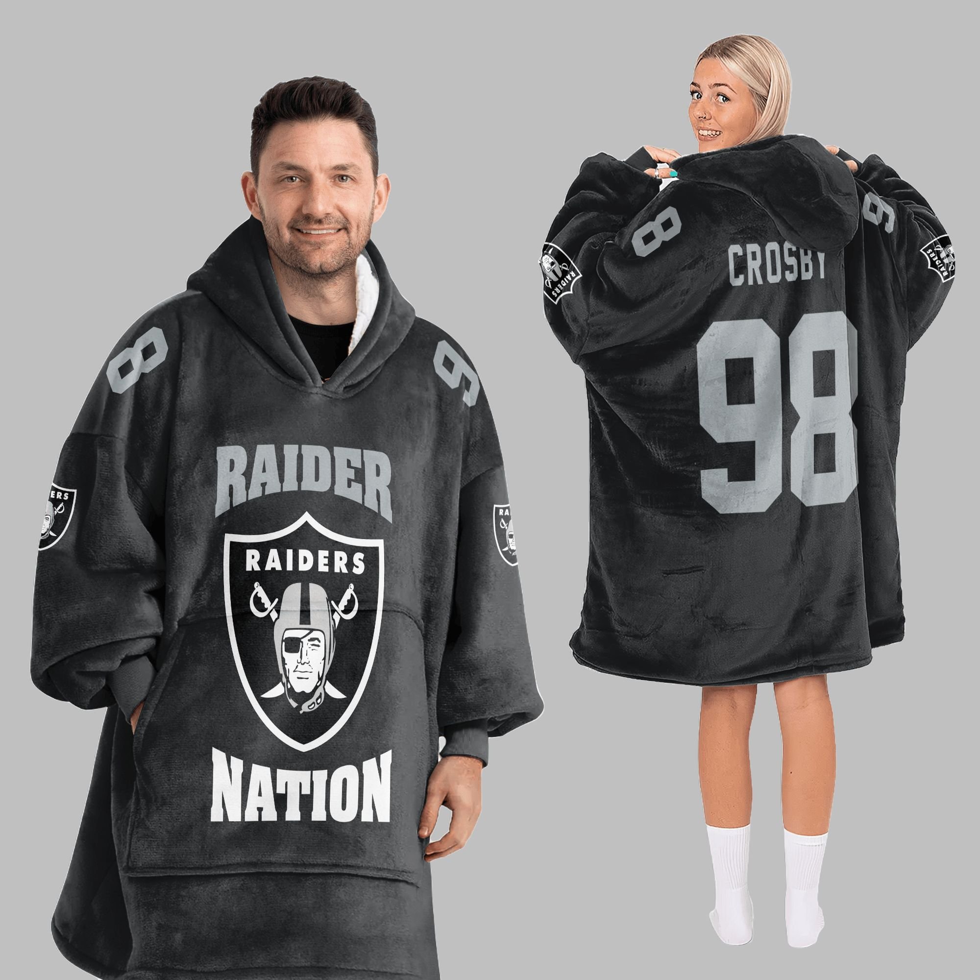 2025 Raiders Nation Crosby 98 Blanket Hoodie 5 2025 Raiders Nation Crosby 98 Blanket Hoodie 5