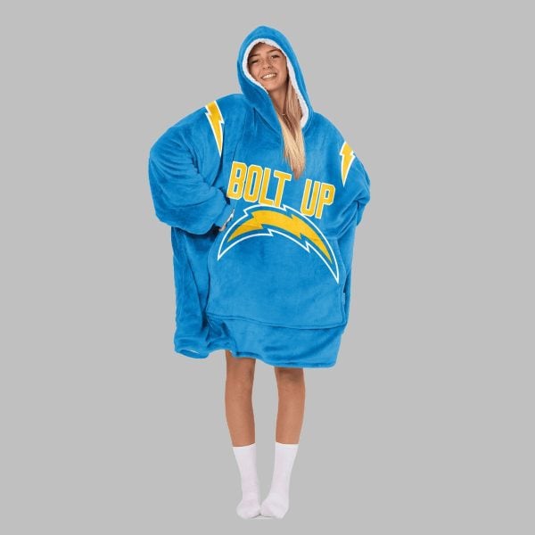 2025 Rams Bolt Up Herbert 10 Blanket Hoodie 5