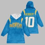2025 Chargers Die Hard Bolt Club Inland Empire Blanket Hoodie