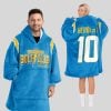 2025 Rams Die Hard Bolt Club Inland Empire Blanket Hoodie 2
