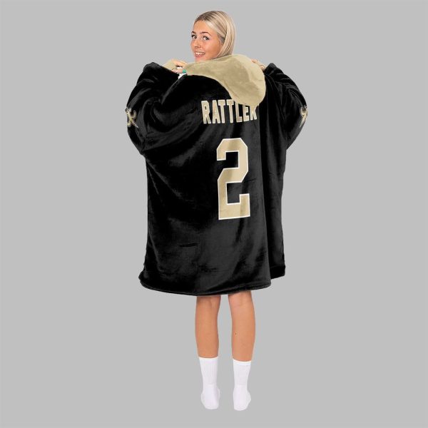 2025 Rattler 2 New Orleans Football Blanket Hoodie 2