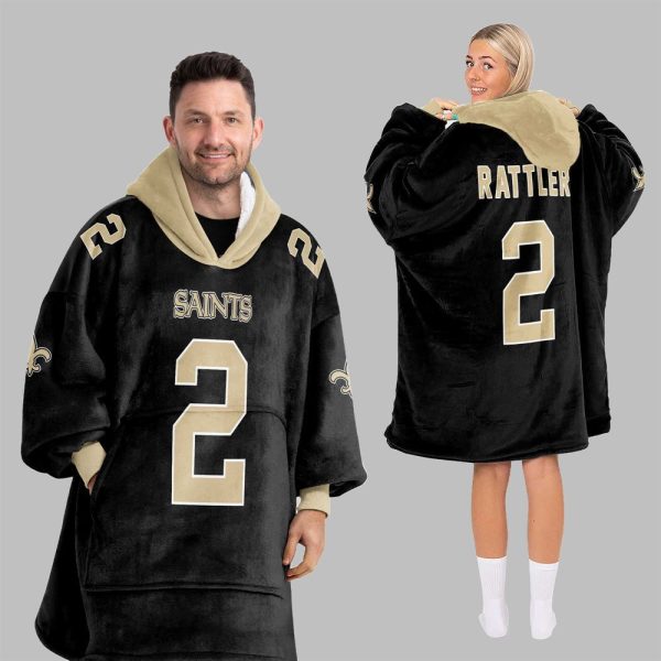 2025 Rattler 2 New Orleans Football Blanket Hoodie 5