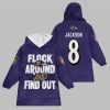 2025 Ravens Flock Around And Find Out Jackson Blanket Hoodie 1