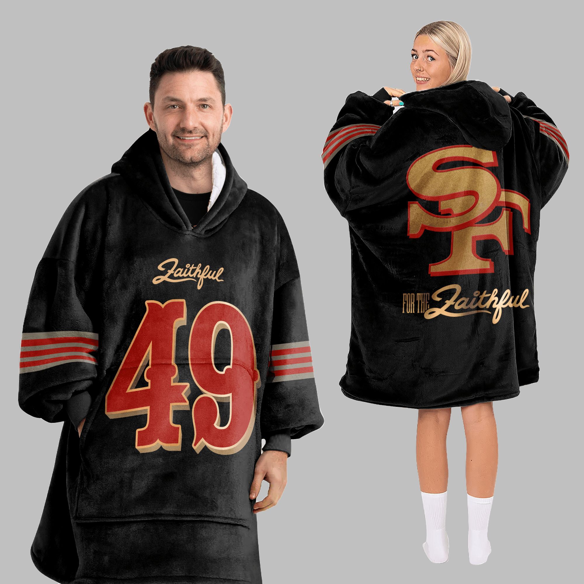 2025 SF 49ers For The Faithful Blanket Hoodie 5 2025 SF 49ers For The Faithful Blanket Hoodie 5