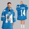 2025 ST Brown 14 Lions Blanket Hoodie 9 2025 ST Brown 14 Lions Blanket Hoodie 5