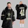 2025 Saints Who Dat Kamara 41 Blanket Hoodie 5