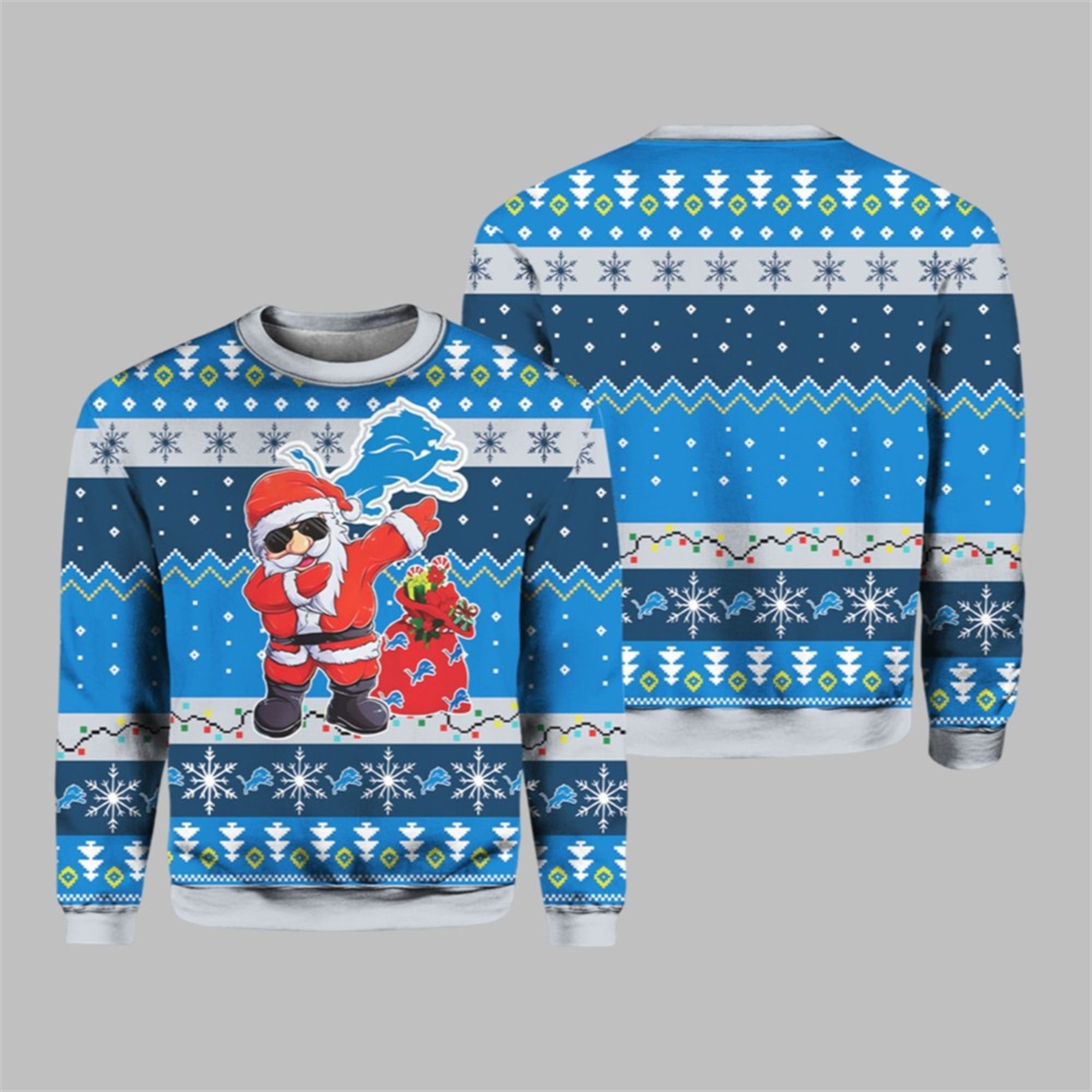 2025 Santa Claus Detroit Ugly Christmas Sweater 1 1 2025 Santa Claus Detroit Ugly Christmas Sweater 1 1