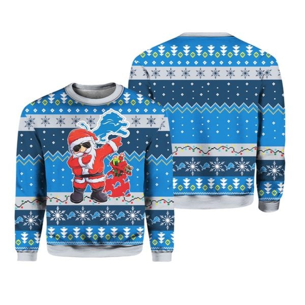 2025 Santa Claus Detroit Ugly Christmas Sweater 1 2