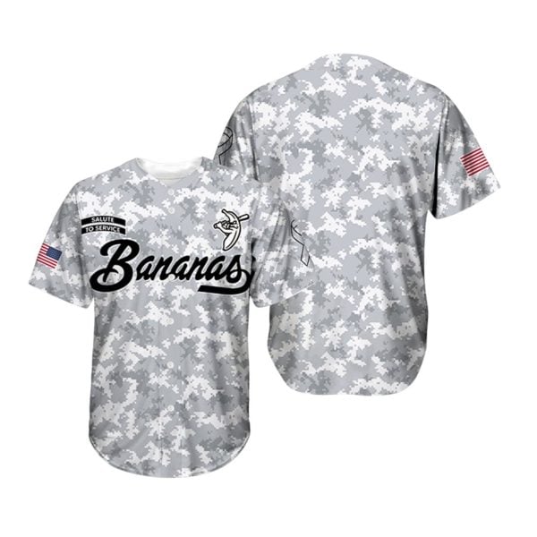 2025 Savannah Bananas Military Appreciation Night Jersey 1 2