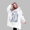 2025 Shakir 10 Buffalo Football Blanket Hoodie 4