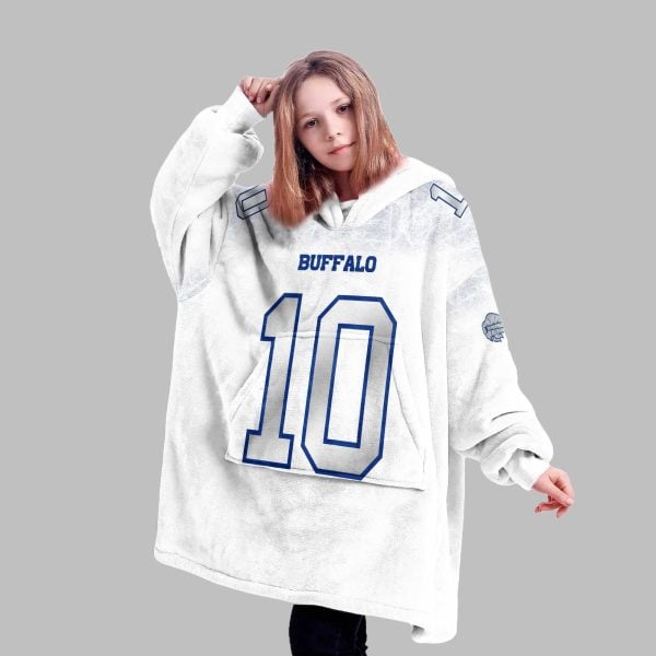 2025 Shakir 10 Buffalo Football Blanket Hoodie 4