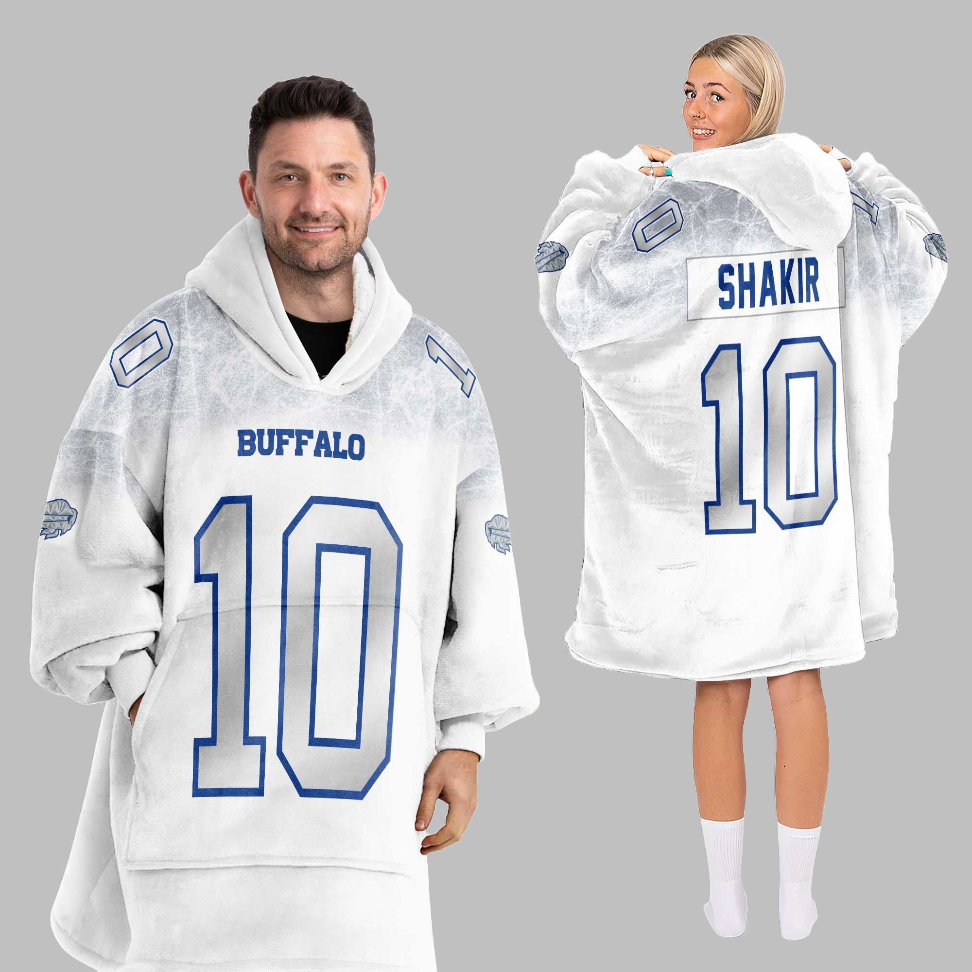 2025 Shakir 10 Buffalo Football Blanket Hoodie 5 2025 Shakir 10 Buffalo Football Blanket Hoodie 5