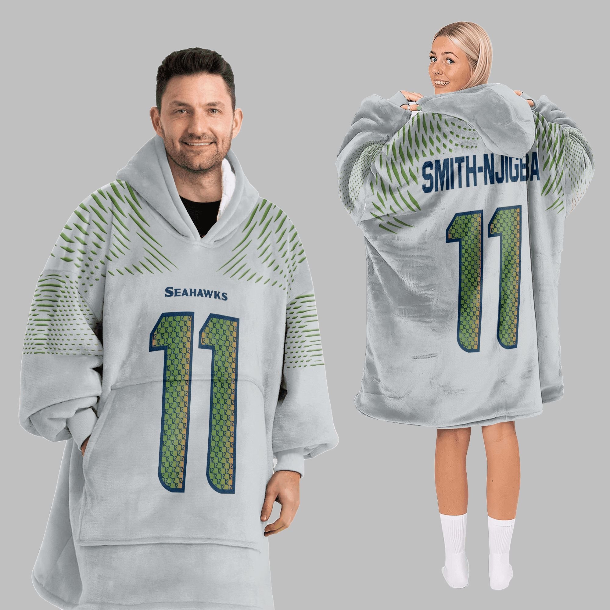 2025 Smith Njigba 11 Seattle Blanket Hoodie 4 2025 Smith Njigba 11 Seattle Blanket Hoodie 4