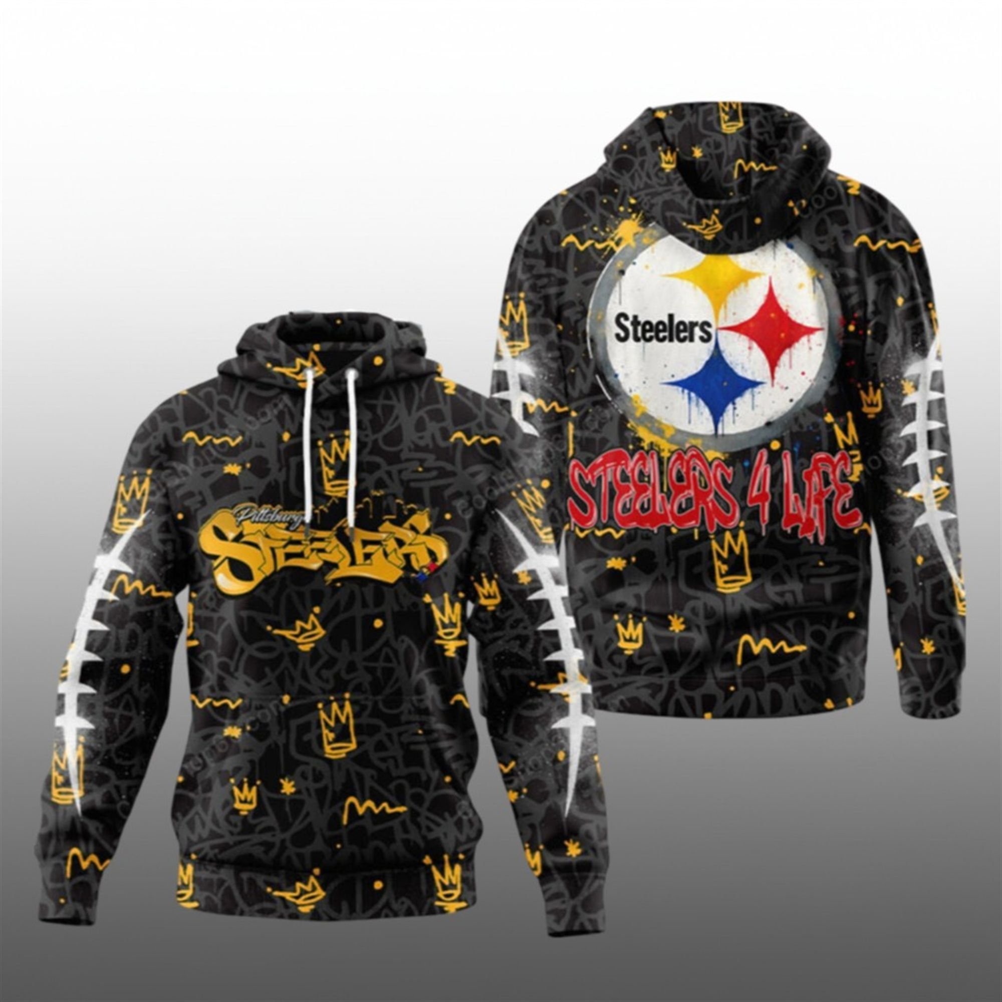 2025 Steelers Graffiti For Life Hoodie 1 1 2025 Steelers Graffiti For Life Hoodie 1 1