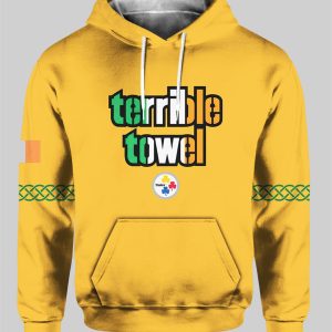 2025 Steelers Ireland Game Terrible Towel Hoodie 1