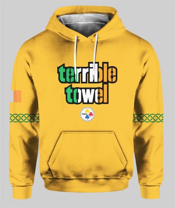 2025 Steelers Ireland Game Terrible Towel Hoodie 1