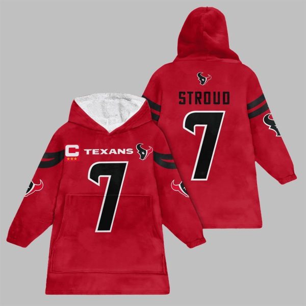 2025 Stroud 7 Captain Houston Football Blanket Hoodie 1