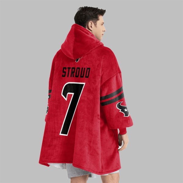 2025 Stroud 7 Captain Houston Football Blanket Hoodie 5